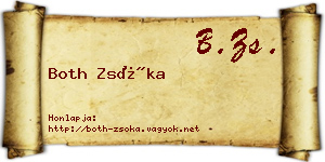 Both Zsóka névjegykártya